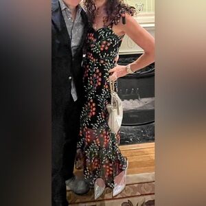 Dress the Population Black Floral High Low Dress